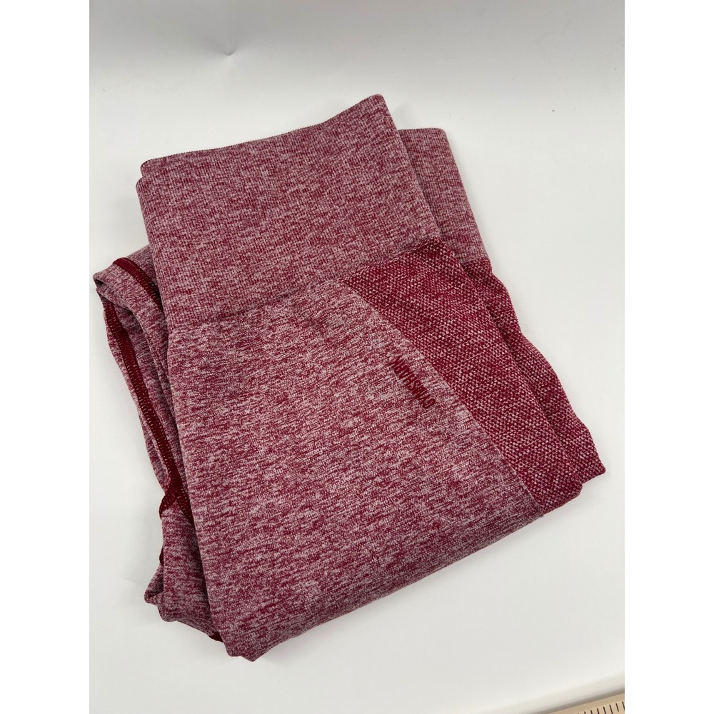 Gymshark Flex High Rise Seamless Leggings Burgundy Red Marl Womens Small